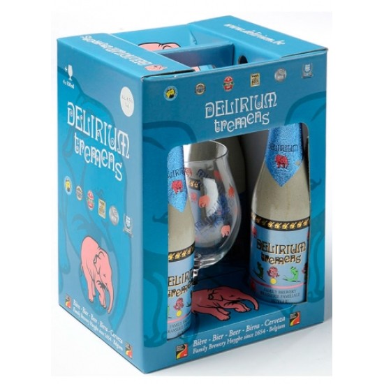 Delirium- Estuche cerveza Belga 4x33cl + 1 vaso