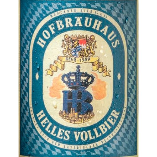 Hofbräu Munchen Helles Vollbier - Cerveza Alemana Helles 50cl