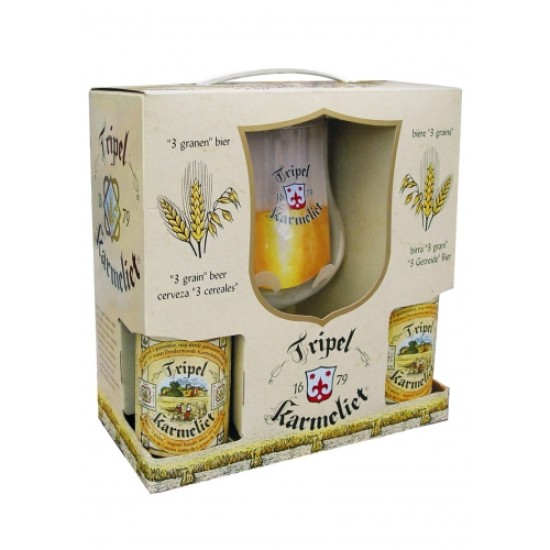 Triple Karmeliet - Estuche cerveza Belga 4x33cl + 1 Copa Triple Karmeliet - Estuche cerveza Belga 4x33cl + 1 Copa