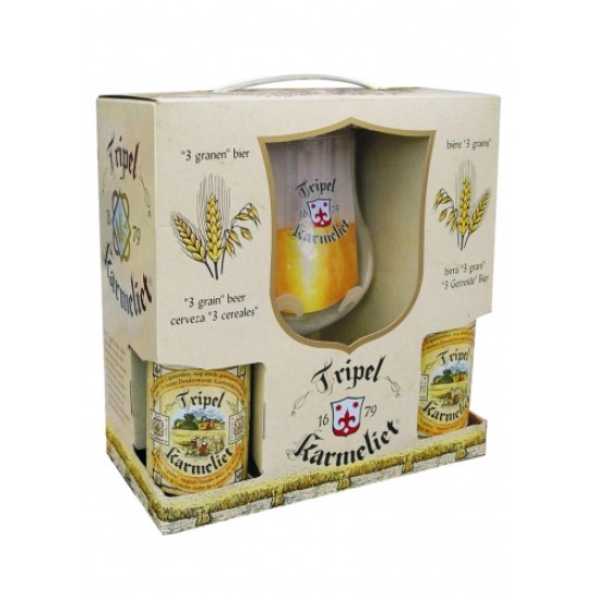 Triple Karmeliet - Estuche cerveza Belga 4x33cl + 1 Copa